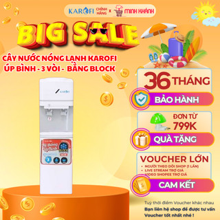 Cây nước nóng lạnh karofi hc15 - úp bình, làm nóng lạnh nhanh bằng lốc bền bỉ, bh 3 năm, sang trọng.