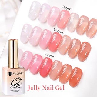 UR SUGAR Sơn Gel Thạch 15ML Sơn Móng Tay Sơn Gel Nước sơn Gel Đỏ sơn gel sơn móng tay Màu nâu