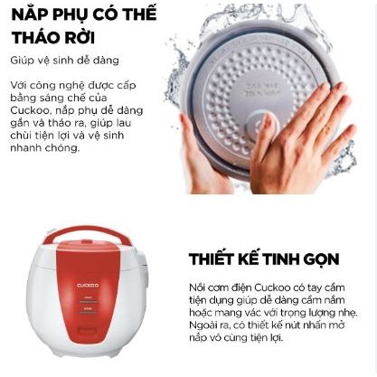 Nồi cơm điện Cuckoo 1.08 lít CR-0690/RDVNCV, công suất 700w
