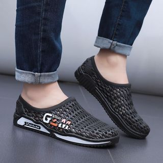 Giày nhựa đi mưa lỗ thoáng khí chất EVA siêu nhẹ siêu bền đúc nguyến khối, giày đi biển GZM