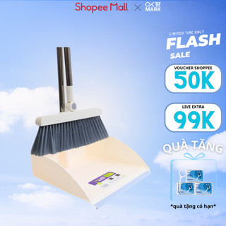 ( Loại 1 ) Chổi quét nhà thông minh 2 trong 1 kèm thùng rác gấp gọn tiện dụng