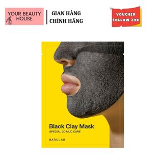 [Barulab] Mặt Nạ Black Clay Mask Barulab - Full hộp (5 Miếng)
