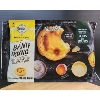 Cj foods - gói vàng 306g / 6 bánh - bánh trứng / tous les jours egg tart