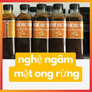 Nghệ độc thân ngâm mật ong rừng thiên nhiên - trị dạ dày, loét dạ dày, đầy hơi hiệu quả