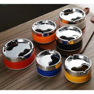 Gạt tàn thuốc lá nhựa nắp xoáy - Ashtray gạc tàn mạ bạc đẹp như inox