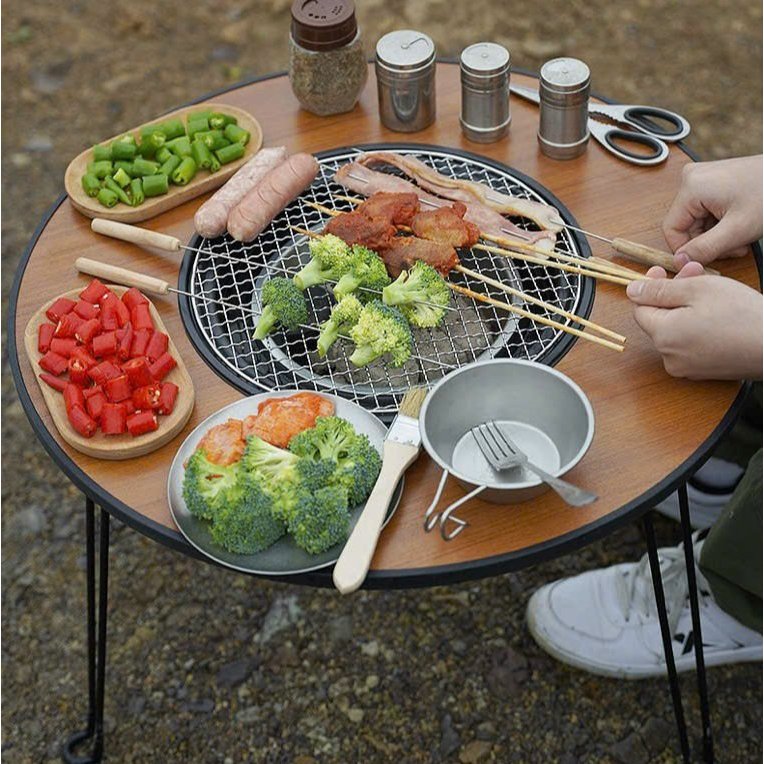 Bếp nướng gấp gọn ngoài trời cao cấp,bàn bếp nướng than hoa nướng thịt BBQ dã ngoại du lịch tiện lợi