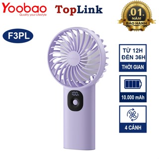 Quạt Mini Cầm Tay Hoặc Để Bàn Yoobao F3PL 3 Cấp Gió Pin 10.000mah Sử Dụng 36h Hiển thị Dung Lượng Pin