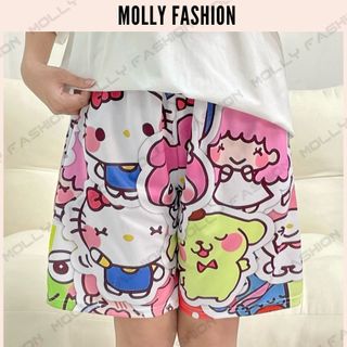 Quần đùi nam hoạt hình KIITY HOUSE quần short nữ Bigsize ống rộng mặc nhà đi biển Molly Fashion
