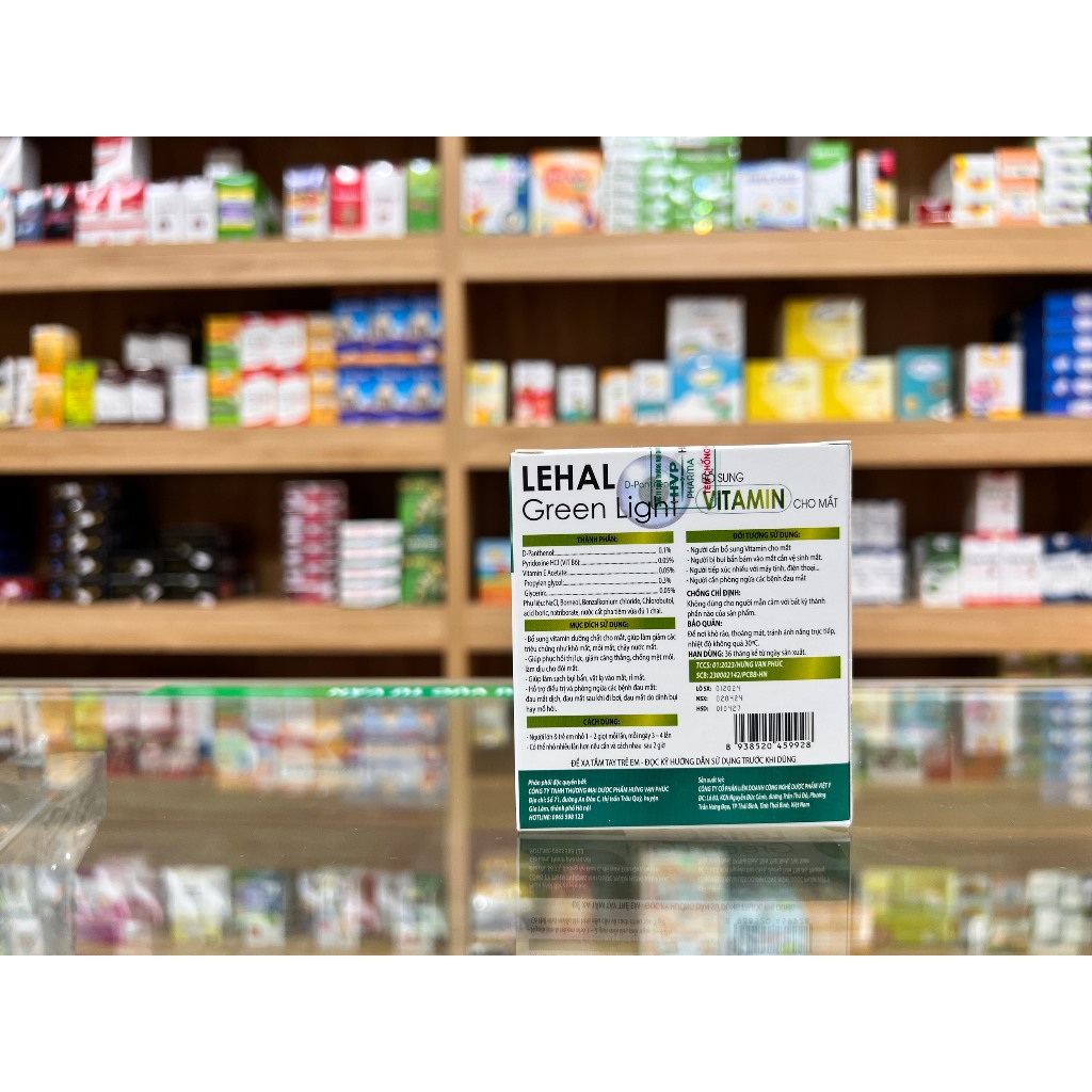 LEHAL Green Light dung dịch nhỏ dưỡng mắt phục hồi thị lực giảm căng thẳng làm dịu đôi mắt
