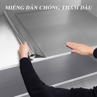 Giấy bạc dán bếp HOMELOVE Giấy bạc chống bám bẩn dán nhà bếp cách nhiệt decal dán tường chống bám bẩn chống thấm dầu