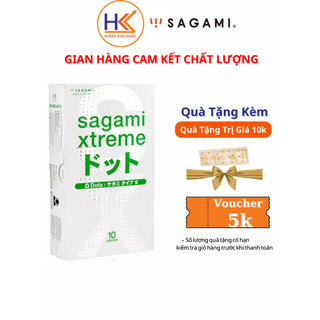 Bao cao su gân gai Sagami Extreme White Hộp 10 cái