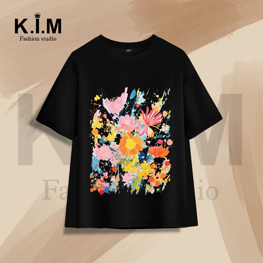 Áo Phông K.I.M Đa Sắc Nam Nữ Hot Trend Chất Liệu Cotton Thoáng Mát Dày Dặn Siêu Hot - FL05