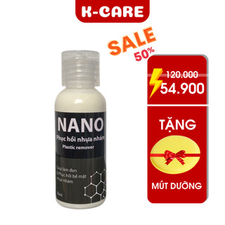 Phục hồi nhựa nhám, đánh bóng nhựa nhám xe ô tô, xe máy làm mới vỏ xe, taplo chính hãng 50ml Kcare