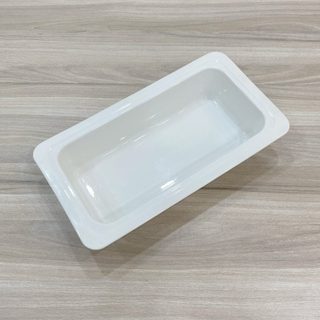 Khay GN sứ 1/3 chữ nhật, hâm buffet, dùng trang trí, trưng bày, khay 1 ngăn