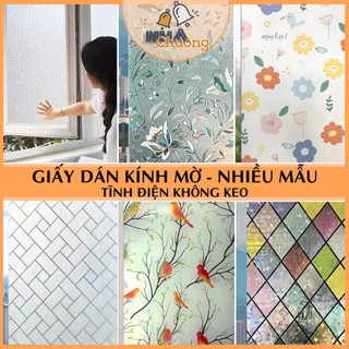 Decal dán kính mờ TĨNH ĐIỆN, giấy dán kính mờ cửa sổ, đề can dán kính mờ kiếng phòng khách ngủ nhà tắm