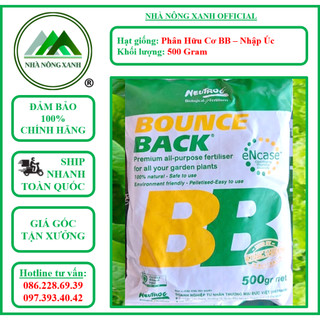 Phân bón hữu cơ bb dạng viên nén - nhập úc - gói 500g - nhà nông xanh - phân tan chậm - phân bón - phân hữu cơ