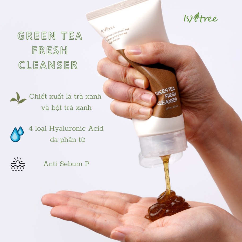 ShopLILA.SỮA RỬA MẶT TRÀ XANH ISNTREE GREEN TEA FRESH CLEANSER 120ML - 17652