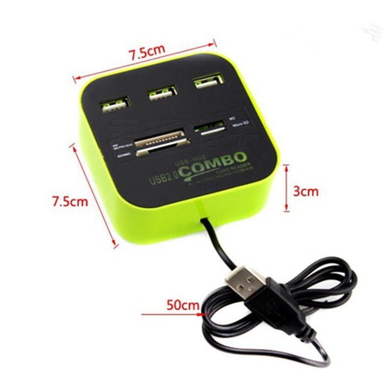 [Mã ELHA9 giảm 15% đơn 50K] Hub usb đọc thẻ nhớ đa năng