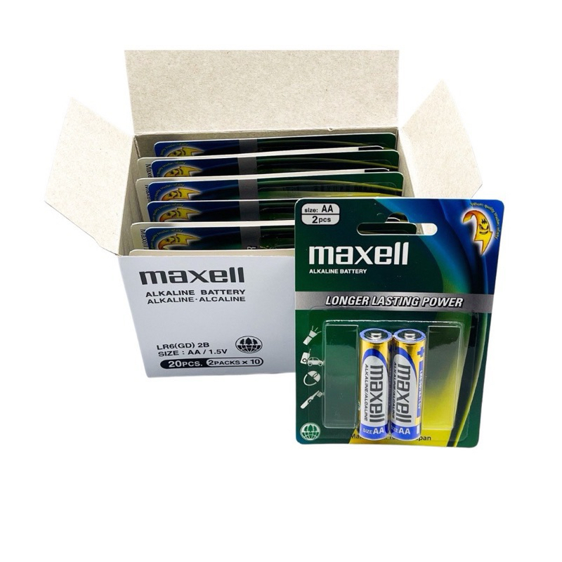 Pin AA và AAA Maxell Alkaline LR6/LR03 (vỉ 2 viên)