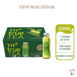 Thùng 24 chai trà xanh vị chanh/ Ôlong tự nhiên TH True Tea 350ml