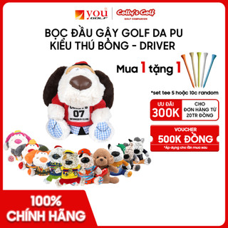 Bọc đầu gậy golf da pu kiểu thú bông - cover cho gậy driver