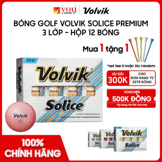 Bóng golf volvik solice premium 3 lớp - hộp 12 bóng