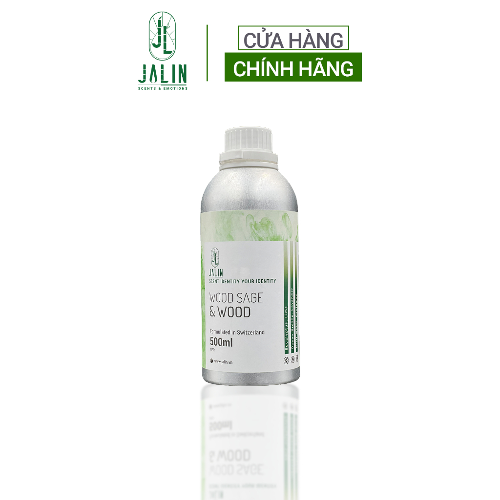 Tinh dầu hương nước hoa Jalin Wood Sage & Wood dung tích 500ml chai nhôm
