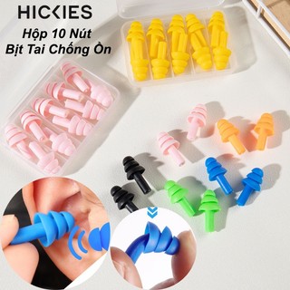Hộp 10 nút bịt tai chống ồn - combo nút bịt tai giảm tiếng ồn - hickies