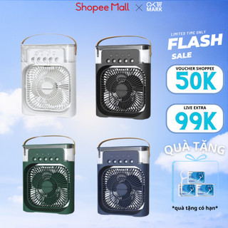 ( Loại 1) Quạt Điều Hòa Mini Để Bàn Phun Sương 3 Cấp Độ Gió Dung Tích 600ml Hẹn Giờ Thông Minh
