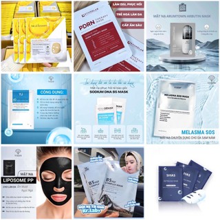 Combo nạ kyunglab pdrn+ mặt nạ senademar+ mask b5 krlab+ nạ yuejin b5x2+ nạ thạch vàng medianswer+ mặt nạ wonjin
