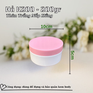 Combo 50 hủ đựng kem cao cấp 200gr-màu trắng nắp hồng