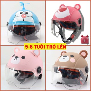 Mũ bảo hiểm Nón bảo hiểm trẻ em có kính hình cute ngộ nghĩnh thời trang đảm bảo an toàn cho bé - Lado Shop