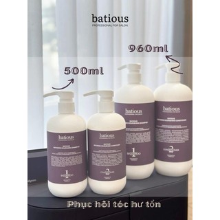 Dầu gội xả Batious gội xả phục hồi tóc hư tổn đa tầng giúp ngăn gãy rụng hạn dùng 2027