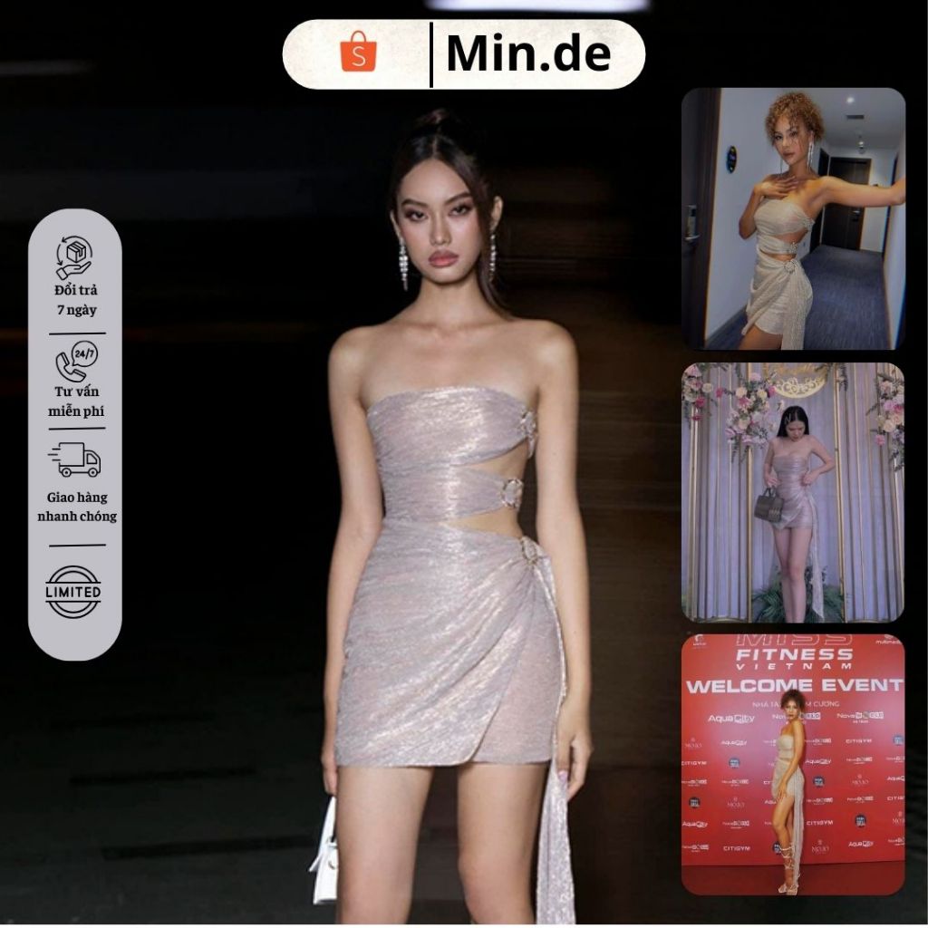 Đầm Ngắn Cúp Ngực Nhấn Eo Thiết Kế Chính Hãng LASSY - LASSY-01