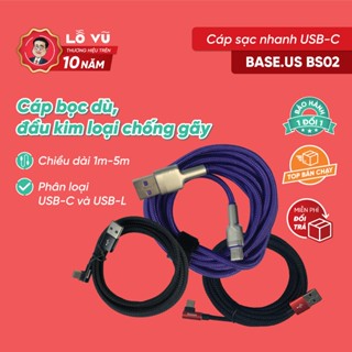 Cáp Sạc Nhanh Base.us BS02 Tương Thích Nhiều Dòng Điện Thoại, Đầu USB, Màu Ngẫu Nhiên