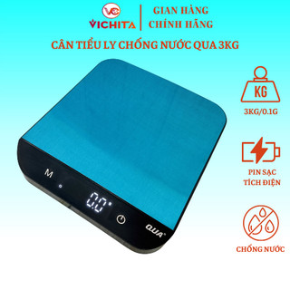 - cân tiểu ly nhà bếp cao cấp - cân điện tử chống nước qua 3kg/0,1g - độ chính xác cao