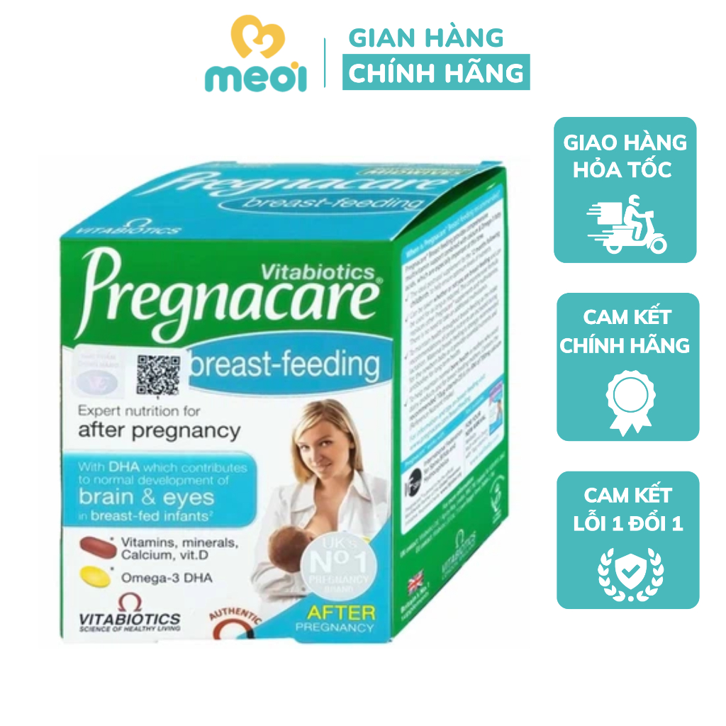 Viên uống cho phụ nữ cho con bú, vitamin Pregnacare nhập khẩu cho con bú 84 viên
