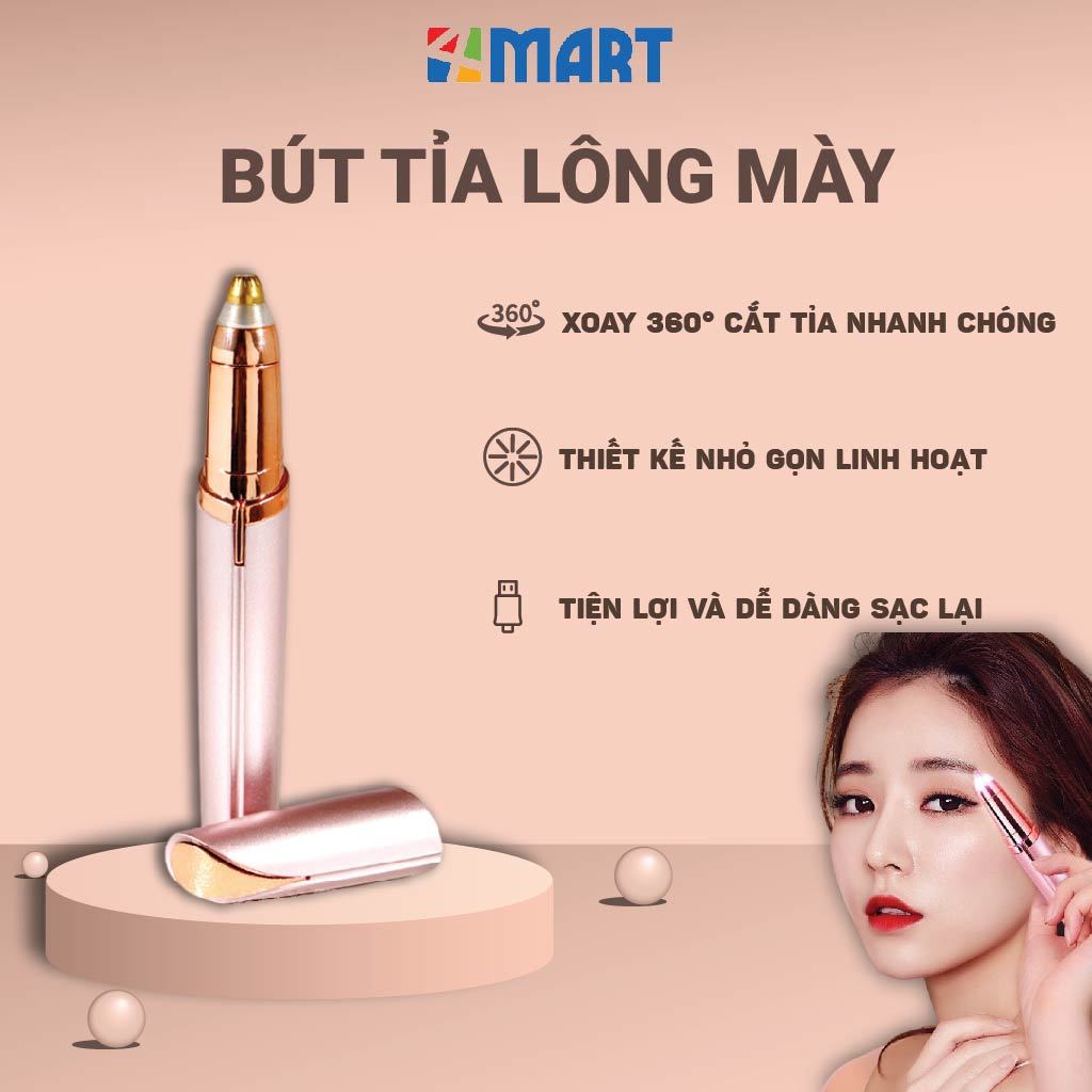  Bút tỉa lông mày thiết kế nhỏ gọn tiện lợi dễ sử dụng giúp tỉa lông mép mũi nách không đau rát 