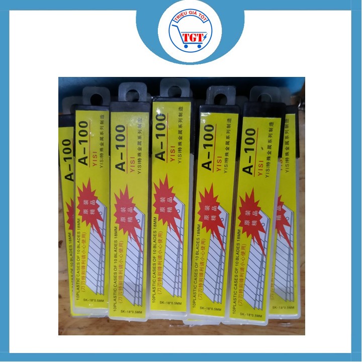Hộp lưỡi dao rọc giấy  A100 (hộp 10 dao)