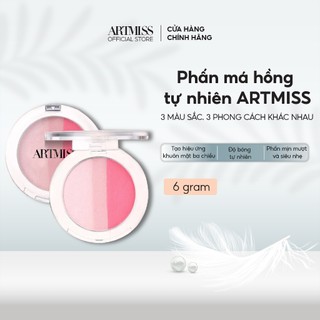 Phấn má hồng tự nhiên ARTMISS mix màu dạng hộp tròn 6g