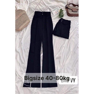 Quần Tây Nữ Ống Loe Lưng Cao bigsize 40-75kg mặc Đi Làm, đi chơi Chất Liệu Cao Cấp-HVS- mã 555