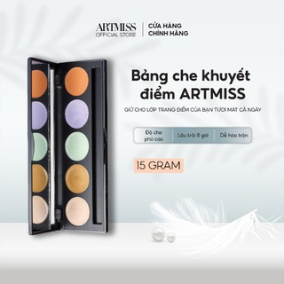 Bảng che khuyết điểm ARTMISS độ che phủ cao chống thấm nước giữ nền lâu trôi 15g