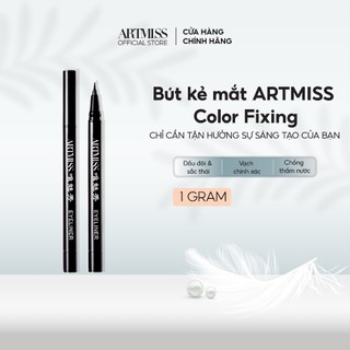Bút kẻ mắt ARTMISS Cool Long Wear dạng lỏng khô nhanh chống nước không nhòe màu, Siêu Mảnh 1g
