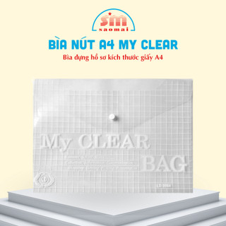 Bìa nút a4 my clear văn phòng phẩm sao mai