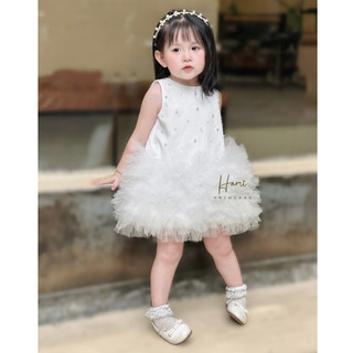 𝐄𝐚𝐮 𝐃𝐫𝐞𝐬𝐬 - Váy Sát Nách Chân Lưới Xoè Hm87 ( ảnh chính chủ)