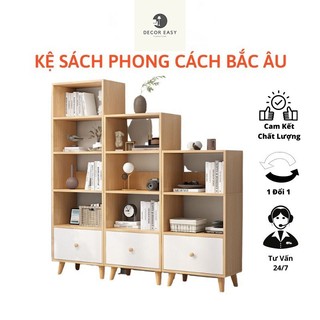 Kệ Gỗ Theo Phong Cách Bắc Âu - Kệ Sách Đa Tầng Tiện Dụng 3, 4, 5 Tầng