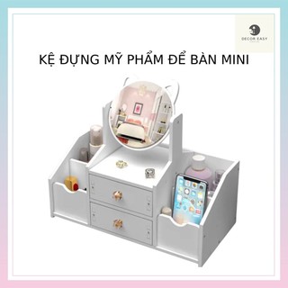 Kệ Đựng Mỹ Phẩm Để Bàn Mini - Kệ Trang Điểm Mini Để Bàn Chất Liệu Formex