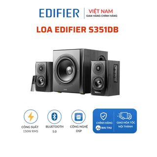 Loa 2.1 edifier s351db - bluetooth v5.0 aptx - sub 8 inch - công suất 150w - hàng chính hãng mai thu - bh 24t
