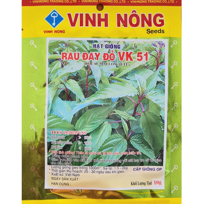 Hạt Giống Rau Đay Đỏ (gói 10g)