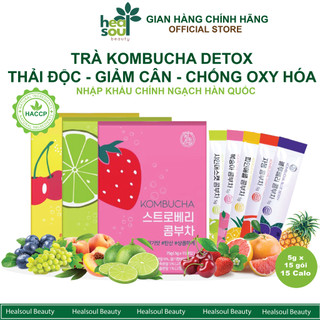 Trà Kombucha Detox Healslab Nhập Khẩu Hàn Quốc 5g x 15 Gói Hỗ Trợ Giữ Dáng, Đẹp Da [150K TẶNG KÈM QUÀ]